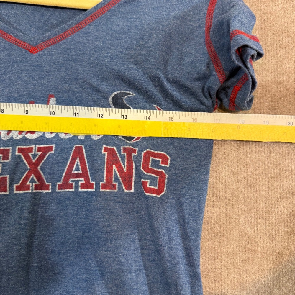 NFL Team Apparel Houston Texans T-Shirt Womens Small Blue V-Neck Sporty Gameday - Picture 7 of 7